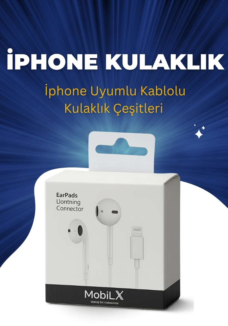 İphone Uyumlu Kablolu Kulaklıklar